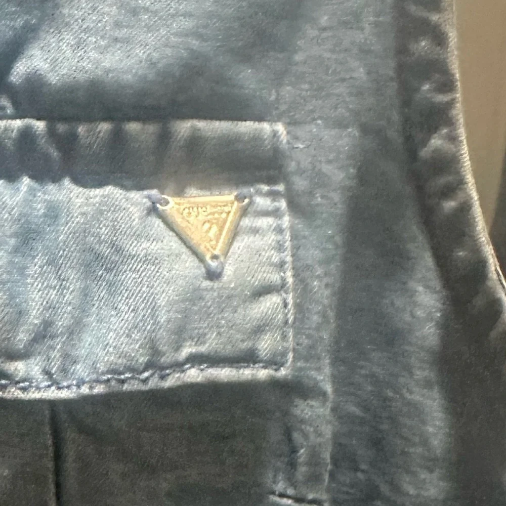 Guess Sleeveless Denim chambray dress lace up bodice with Belt Sz Xl western - Picture 3 of 9